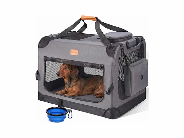 Morpilot opvouwbare transportbox transporttas 70×52×52cm, donkergrijs - afbeelding 1 van  2