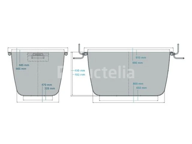 Mortelbak 200 liter (1 stuk) - afbeelding 6 van  7
