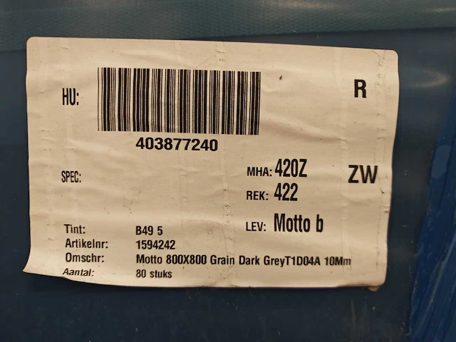 Mosa grain dark grey mat 80x80 cm tegel 51,2 m² - afbeelding 5 van  5