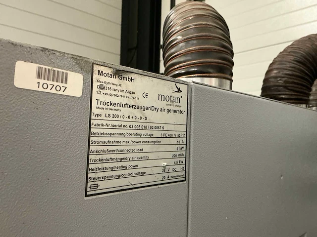 Motan lbs300 verrijdbare drogeluchtgenerator - afbeelding 9 van  10