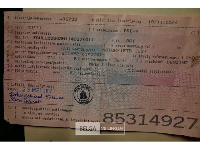 Moto-guzzi moto met zijspan - afbeelding 12 van  15