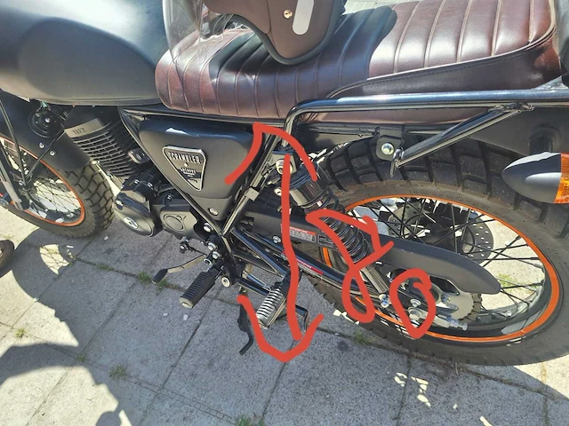 Motorcycle scrambler motorcycle archive - am-64 125 – 372 km – 6,8 kw – benzine – topcase - afbeelding 10 van  14
