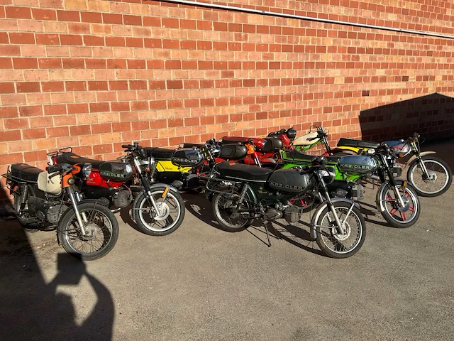 Motorfiets - set van 9 vintage kreidler florett brommers – rs / rs elektronik / gt – collectie & restauratie - afbeelding 52 van  128