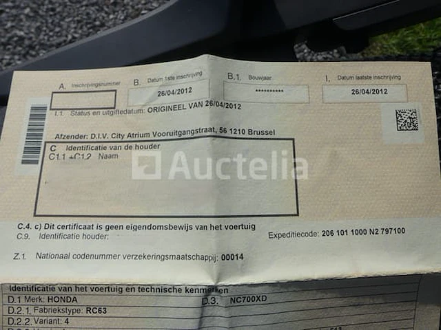 Motorfiets honda nc700x dct (2012-6,005 km) - afbeelding 27 van  34