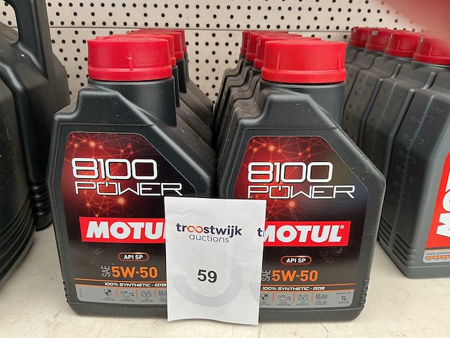 Motul inhoud 1 liter 5w-50 synthetische motor olie smeermiddel (8x) - afbeelding 1 van  1