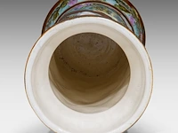 Mouzin-lecat & cie, a polychrome jardinière and stand, nimy - belgium, total h: 119 cm - afbeelding 6 van  9