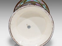 Mouzin-lecat & cie, a polychrome jardinière and stand, nimy - belgium, total h: 119 cm - afbeelding 7 van  9
