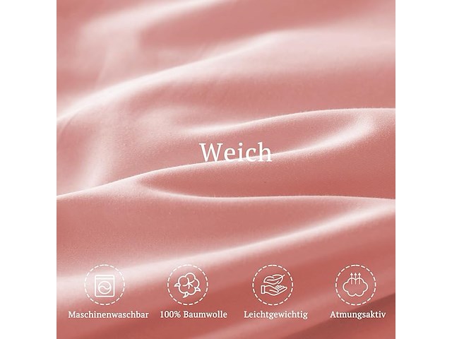 Mr&hm beddengoed, 200 x 200 cm roze - afbeelding 5 van  5