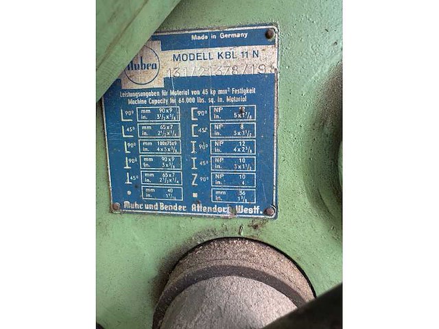Mubea kbl 11 n pons- en knipmachine - afbeelding 4 van  10