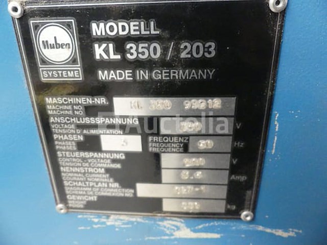 Mubea kl 350/203 ponsmachine - afbeelding 1 van  7