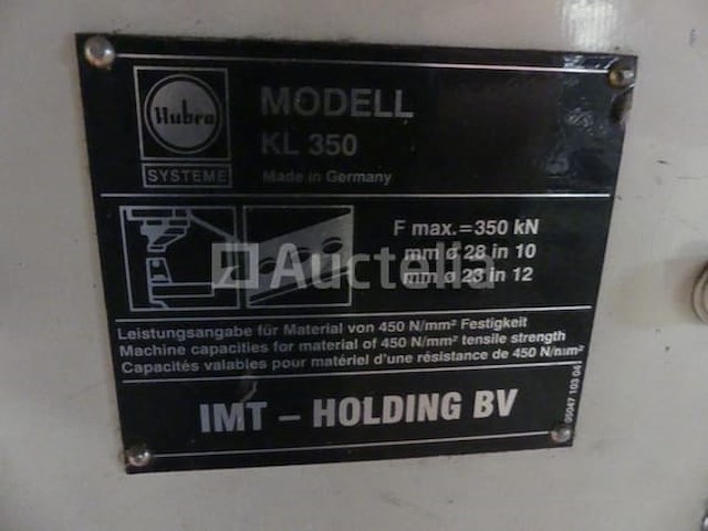 Mubea kl 350/203 ponsmachine - afbeelding 4 van  7