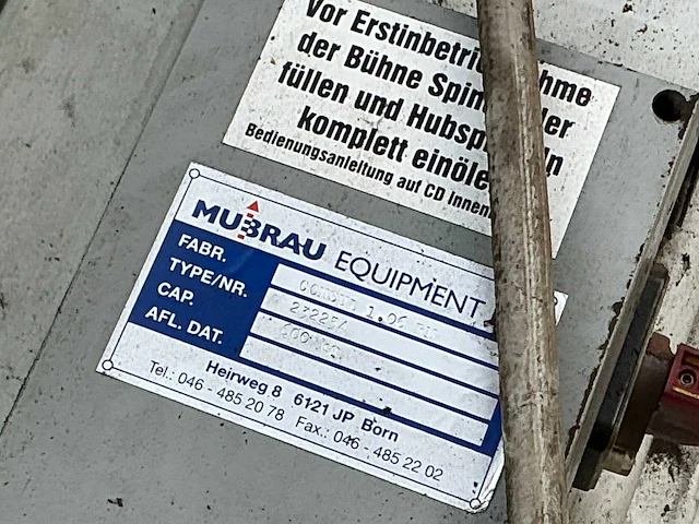 Mubrau consul 1.06 rm hefbrug - afbeelding 2 van  2