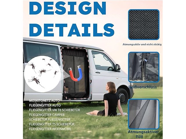 Muggennet voor vw t5 - t6 - afbeelding 5 van  5