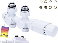 Multiblock thermostaat hoek- en doorlaatvormset aftapblok voor radiatoren - afbeelding 1 van  6