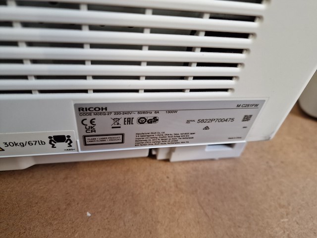 Multifunctionel printer ricoh m c251 fw - afbeelding 4 van  5
