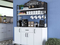 Multifunctionele kast je130 - 100% melamine - wit - afbeelding 1 van  7