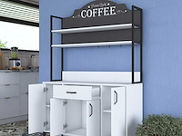 Multifunctionele kast je130 - 100% melamine - wit - afbeelding 3 van  7
