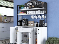 Multifunctionele kast je130 - 100% melamine - wit - afbeelding 5 van  7