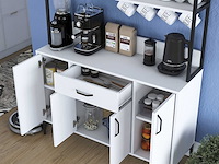 Multifunctionele kast je130 - 100% melamine - wit - afbeelding 6 van  7