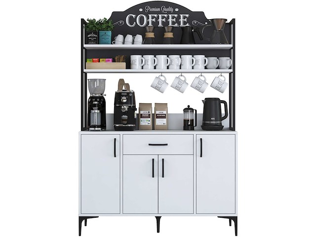 Multifunctionele kast je130 - 100% melamine - wit - afbeelding 7 van  7