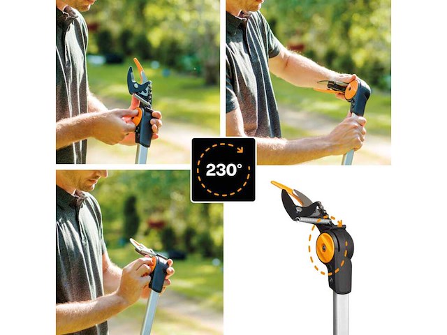 Multifunctionele snoeischaar. telesc. fiskars powergear™x upx86 bereik 6m ø32mm - afbeelding 3 van  8