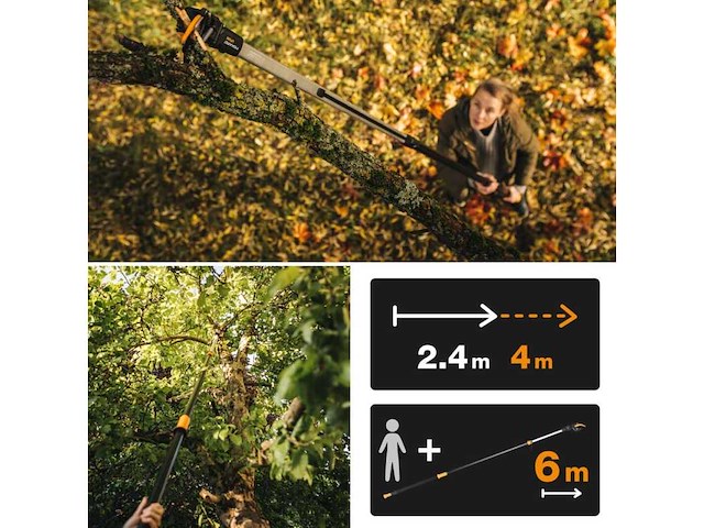 Multifunctionele snoeischaar. telesc. fiskars powergear™x upx86 bereik 6m ø32mm - afbeelding 5 van  8