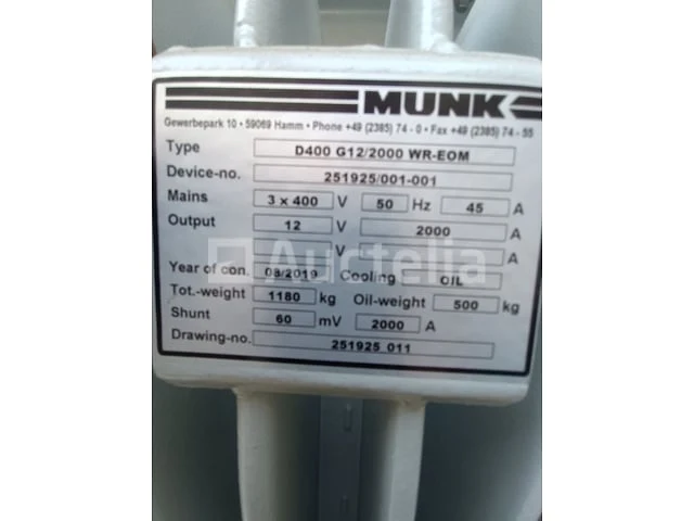 Munk gelijkrichter 3 x 400v - afbeelding 1 van  6