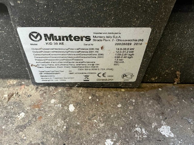 Munters sial kid30ae heater (2x) - afbeelding 3 van  3