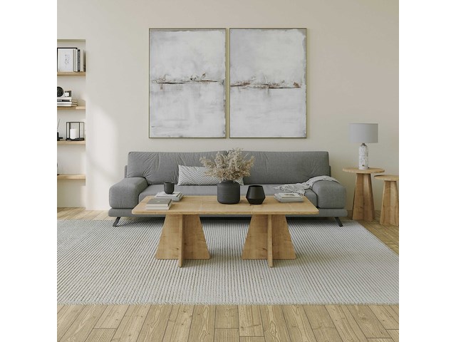 Mushroom 2 salontafel | 100% melamine | saffier eiken - afbeelding 1 van  6