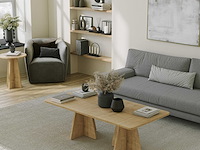 Mushroom 2 salontafel | 100% melamine | saffier eiken - afbeelding 2 van  6