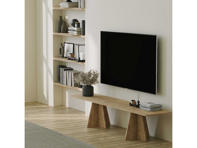 Mushroom tv-meubel | 100% melamine | saffier eiken - afbeelding 1 van  7