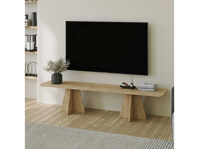 Mushroom tv-meubel | 100% melamine | saffier eiken - afbeelding 3 van  7