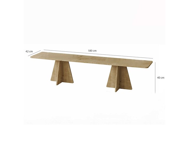 Mushroom tv-meubel | 100% melamine | saffier eiken - afbeelding 7 van  7