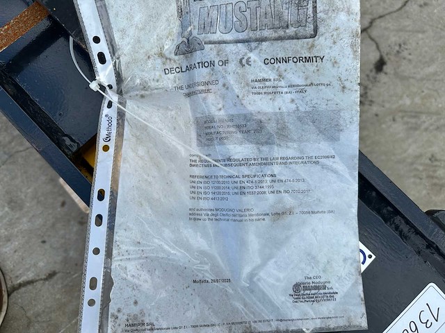 Mustang - 2025 - hm1002 - hydraulische hamer - mustang hm1002 - afbeelding 10 van  10