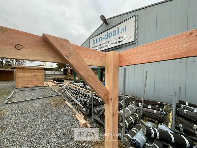 Muur carport/overkapping, afm b310xd1200xh185/225 cm - afbeelding 5 van  7
