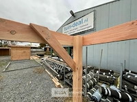 Muur carport/overkapping, afm b310xd300xh185/225 cm - afbeelding 5 van  7