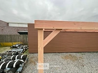 Muur carport/overkapping, afm b310xd300xh185/225 cm - afbeelding 6 van  7