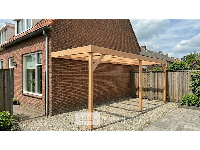 Muur carport/overkapping, afm b310xd600xh185/225 cm - afbeelding 3 van  7