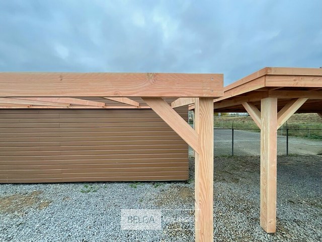 Muur carport/overkapping, afm b310xd600xh185/225 cm - afbeelding 7 van  7
