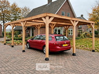 Muur carport/overkapping dubbel-hoog, afm b610xd900xh285cm - afbeelding 1 van  3