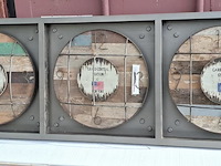 Muur klok met 3 uurwerken vintage - afbeelding 2 van  2