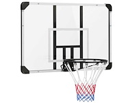 Muurgemonteerde basketbalring met all-weather netmand voor binnen- en buitengebruik 113x61x73cm wit - afbeelding 2 van  5