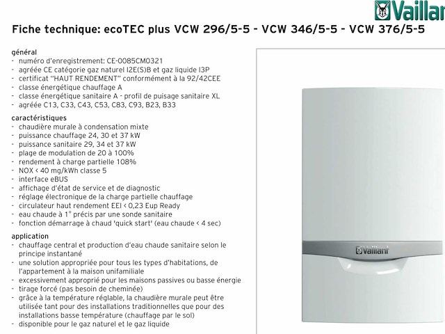 Muurgemonteerde condensgasketel + dhw ecotec + - afbeelding 2 van  4