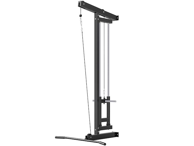 Muurgemonteerde multigym-machine, pull-up station, hoge en lage katrol, 2 katrollen, stalen - afbeelding 3 van  8