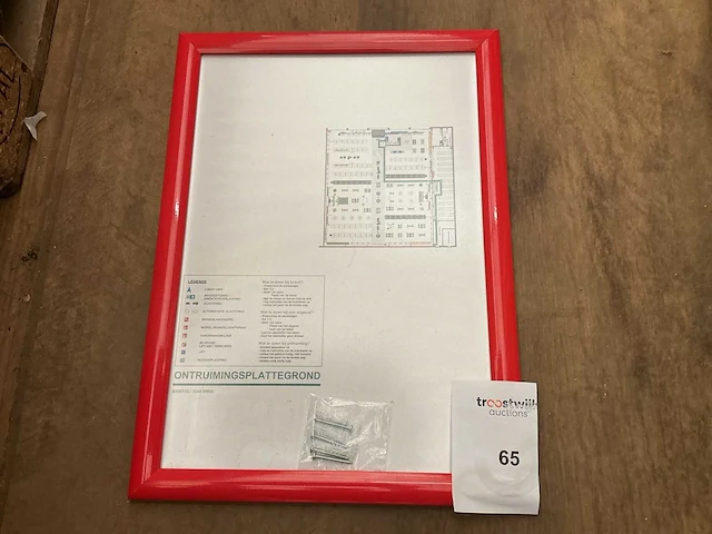 Muurkader met ontruimings palattegrond (7x) - afbeelding 1 van  2