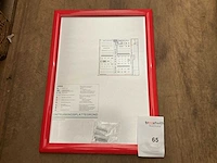 Muurkader met ontruimings palattegrond (7x)