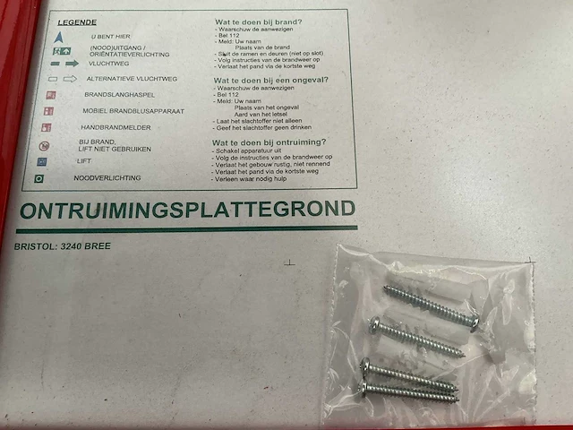 Muurkader met ontruimings palattegrond (7x) - afbeelding 2 van  2