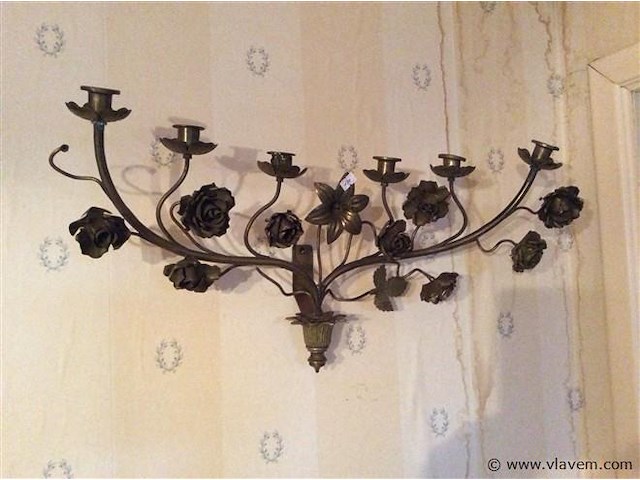 Muurkandelaar koper - afbeelding 1 van  3