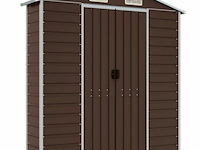 Muurkast gegalvaniseerd staal bruin - totale afm: 191x40x198 cm (bxdxh) kleur bruin - afm deur: 80x170 cm (bxh) - afbeelding 1 van  1