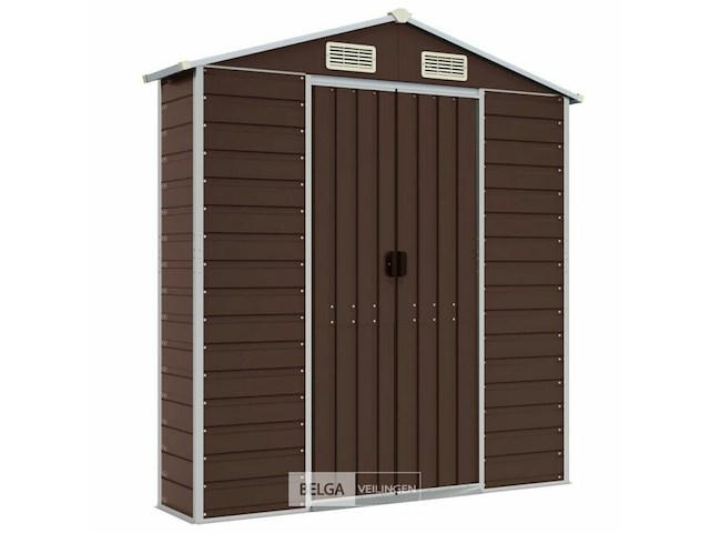 Muurkast gegalvaniseerd staal bruin - totale afm: 191x40x198 cm (bxdxh) kleur bruin - afm deur: 80x170 cm (bxh) - afbeelding 1 van  1
